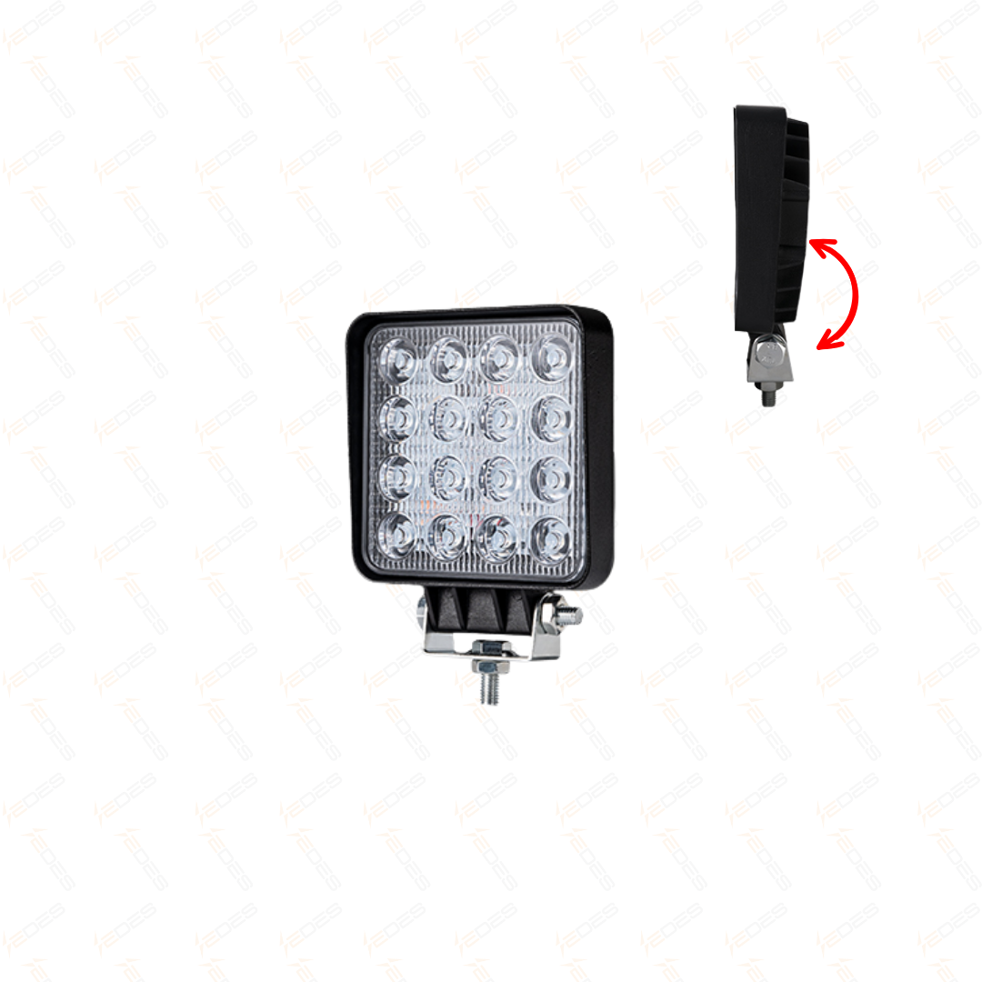 Faro luz led cuadrado universal